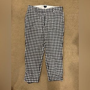 NWT Womens Jcrew straight gingham pants size 12